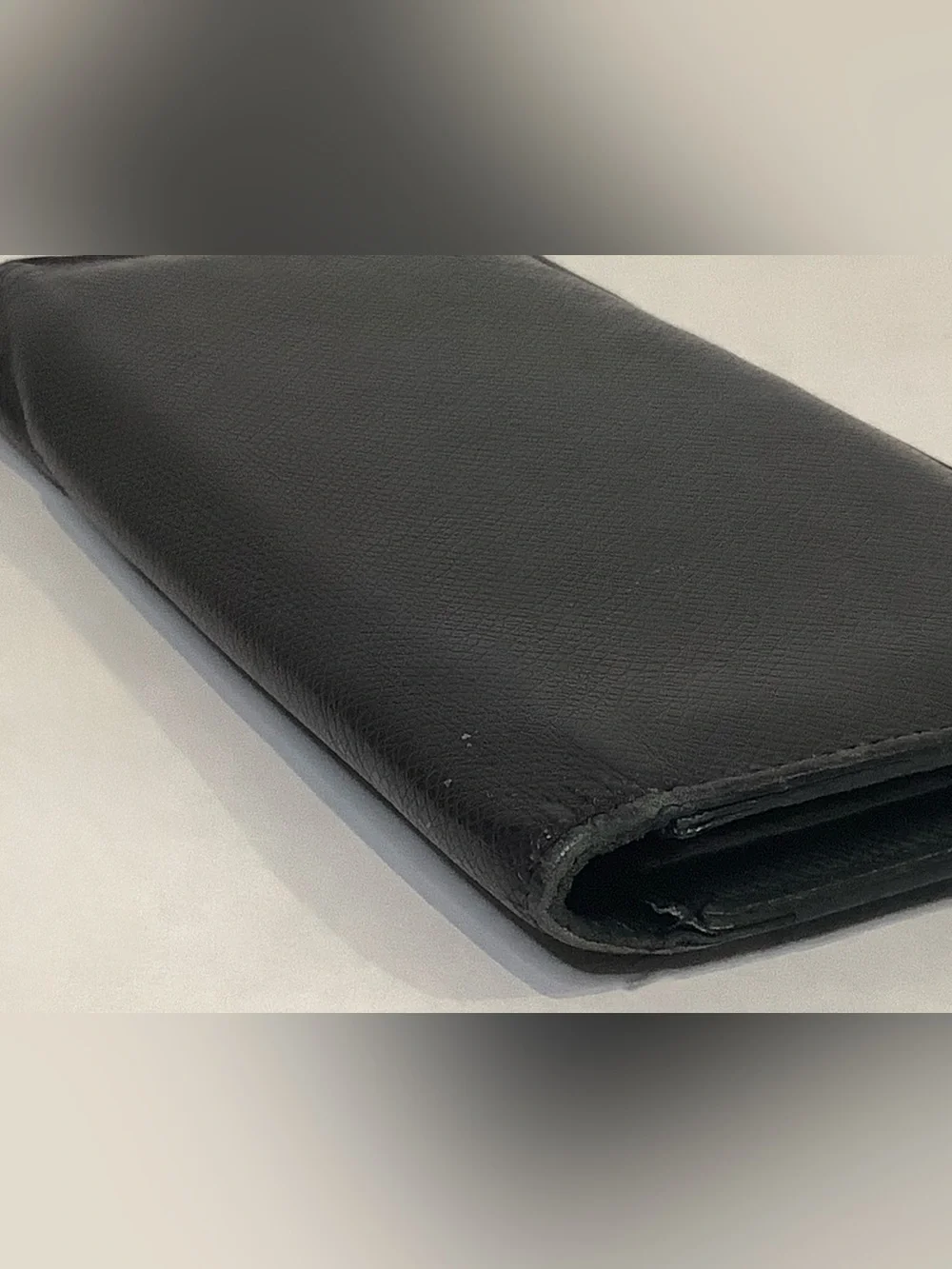 Classic Men's/womens Black Leather Long flap Wallet